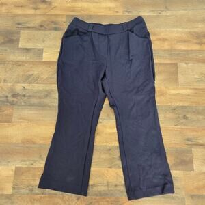 New York & Company Women's Navy Blue Capri Dress Pants Pull On NWOT Size L